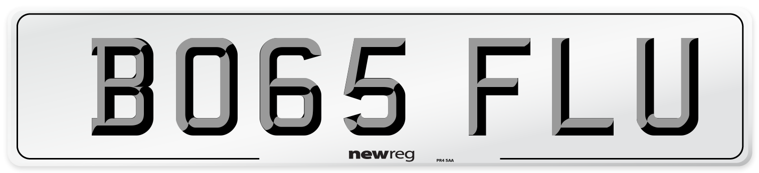 BO65 FLU Number Plate from New Reg